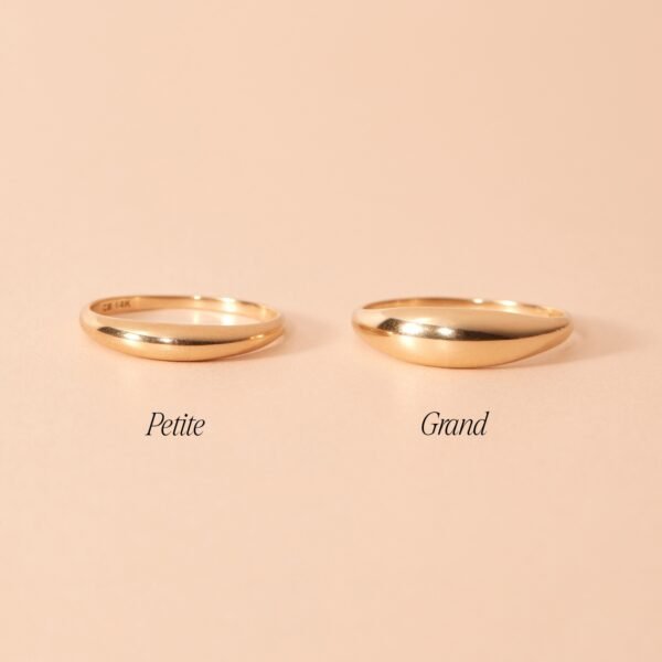 Petite Coupe Gold Dome Ring - Image 10