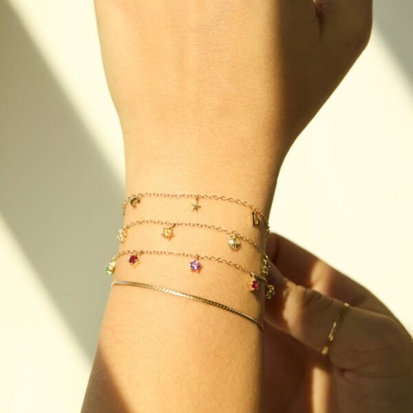 Confetti Custom Seven Gold Charm Bracelet,Confetti Custom Seven Gold Charm Bracelet - Image 3