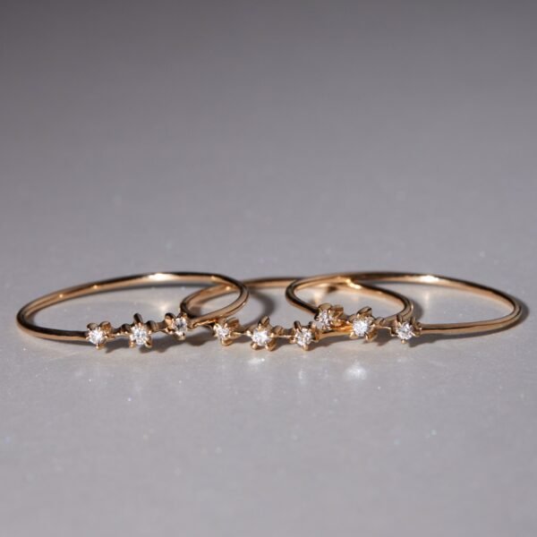 Diamond Snippet Gold Ring - Image 10