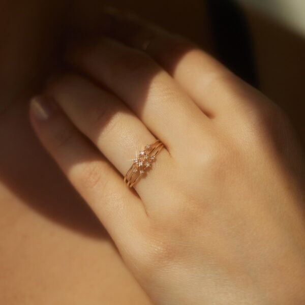 Diamond Snippet Gold Ring - Image 5