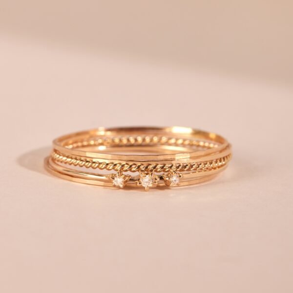 Diamond Snippet Gold Ring - Image 11