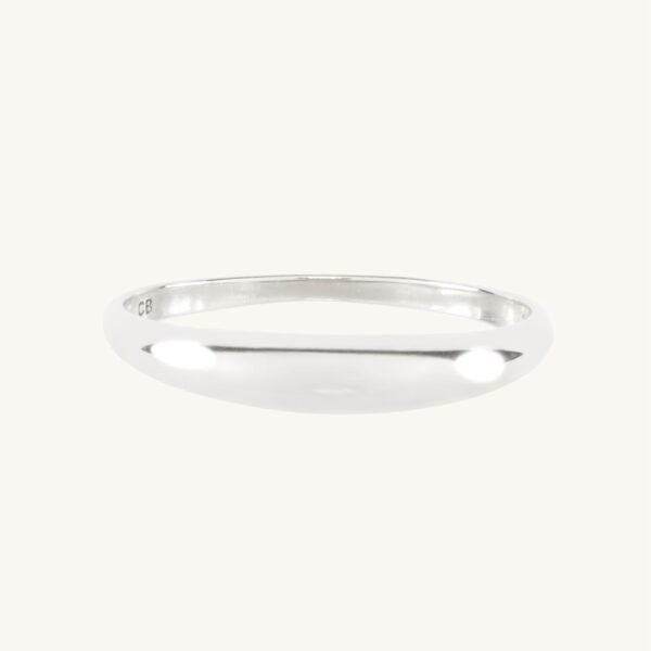 Petite Coupe Dome Ring, Silver