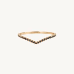 Fairy Light Eternity Black Diamond Curved Band