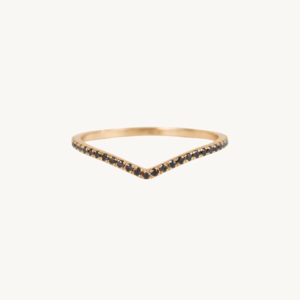 Fairy Light Eternity Black Diamond Curved Band