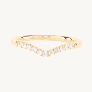 Fairy Light Supreme Demi-Pavé Diamond Curved Band