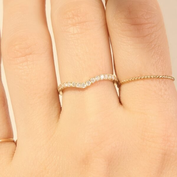 Fairy Light Supreme Eternity Diamond Curved Band - Image 2