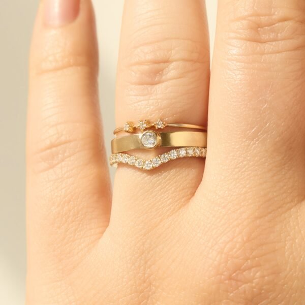 Fairy Light Supreme Eternity Diamond Curved Band - Image 5