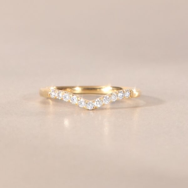 Fairy Light Supreme Demi-Pavé Diamond Curved Band - Image 6
