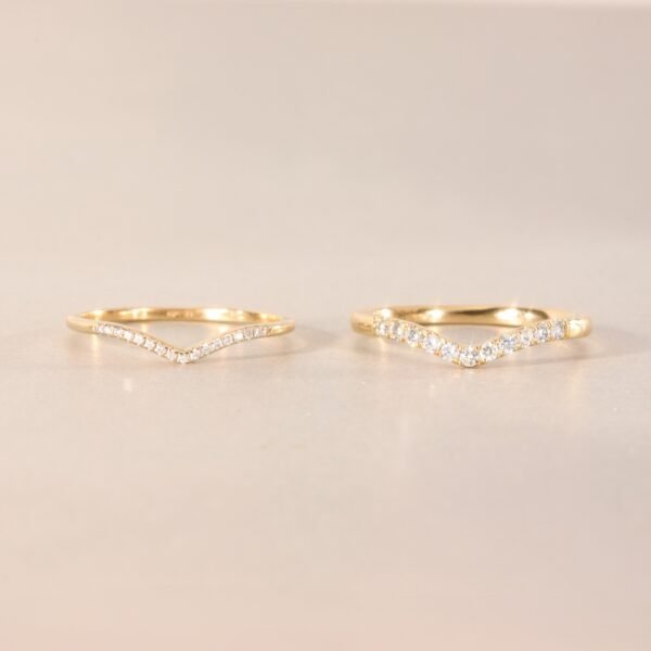Fairy Light Demi-Pavé Diamond Curved Band - Image 9