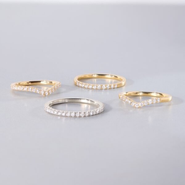 Fairy Light Supreme Demi-Pavé Diamond Curved Band - Image 8