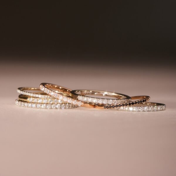 Fairy Light Demi-Pavé Diamond Band - Image 8