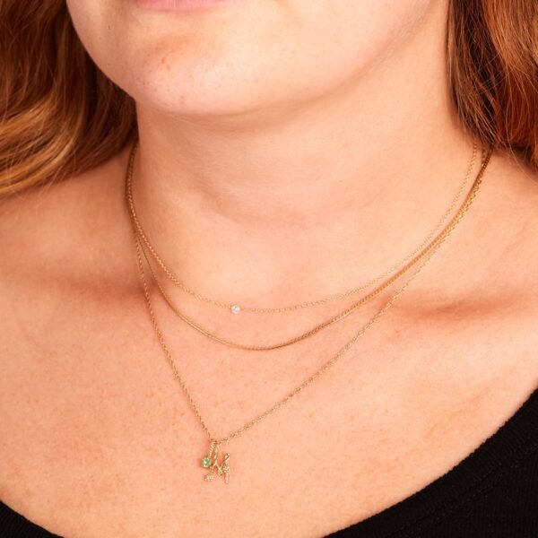 Flower Garland Alphabet Charm, Gold - Image 8