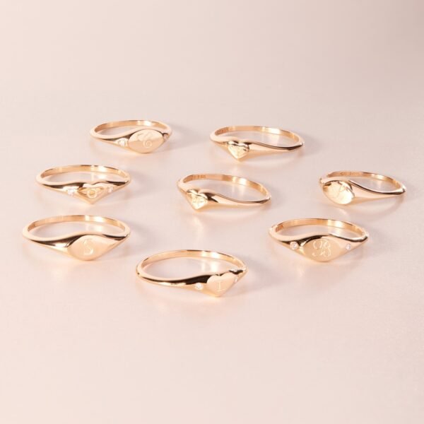 Dollhouse Diamond Signet Ring - Image 14