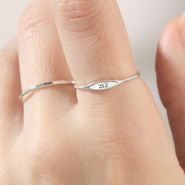 City Moon Silver Signet Ring - Image 2