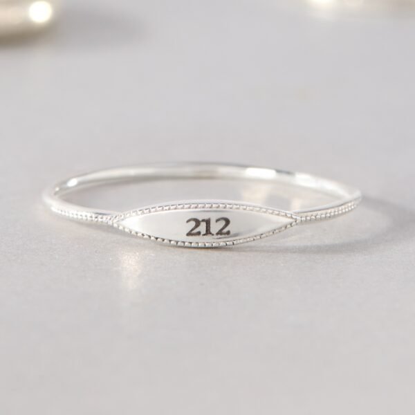 City Moon Silver Signet Ring - Image 3