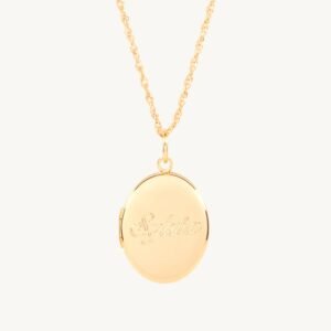 Dollhouse Oval Gold Locket, Grand