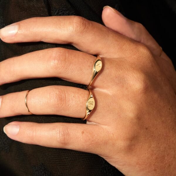 Dollhouse Diamond Signet Ring - Image 7