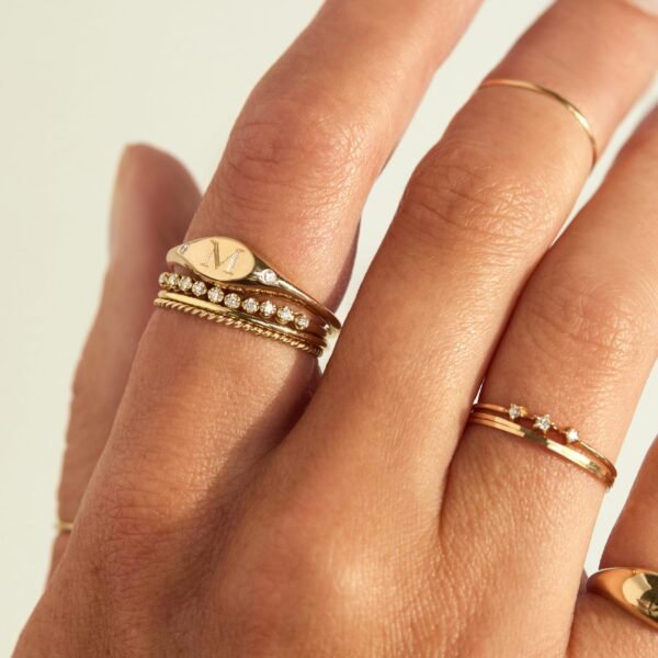 Dollhouse Diamond Signet Ring - Image 3