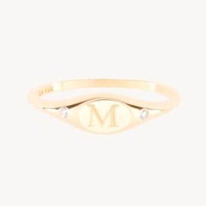 Dollhouse Diamond Signet Ring