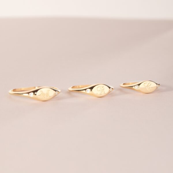 Dollhouse Diamond Signet Ring - Image 10