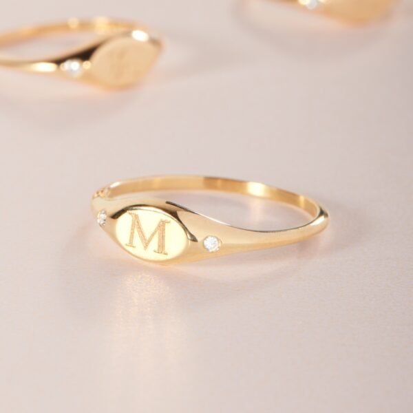 Dollhouse Diamond Signet Ring - Image 9