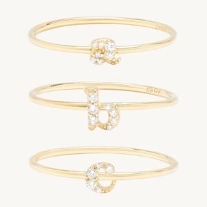 Diamond Tiniest Alphabet Ring