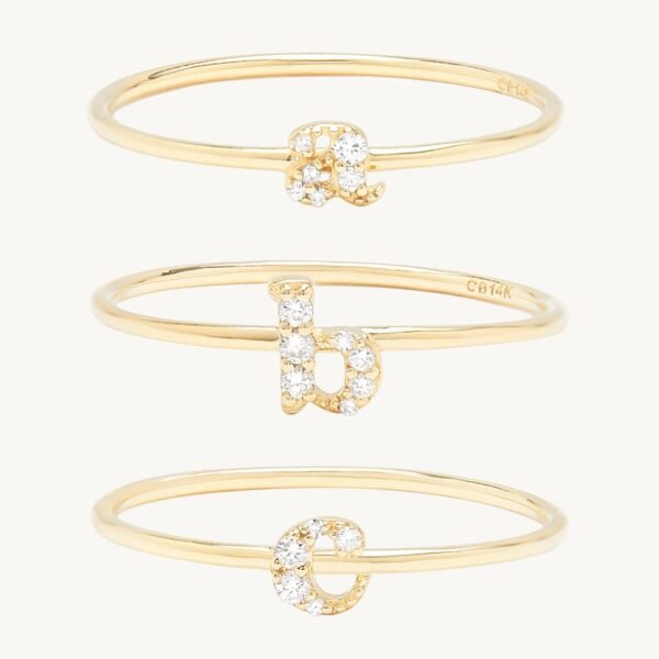 Diamond Tiniest Alphabet Ring