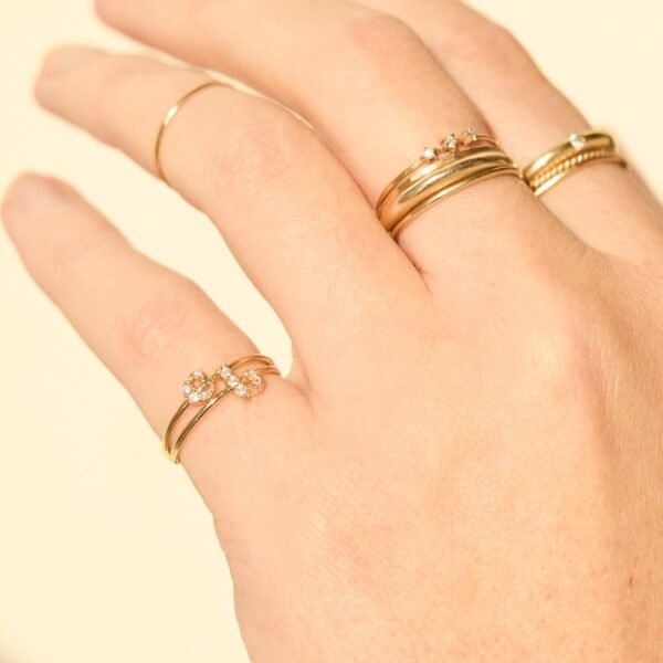 Diamond Tiniest Alphabet Ring - Image 3