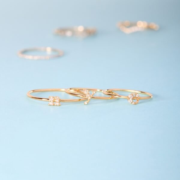 Diamond Tiniest Alphabet Ring - Image 11