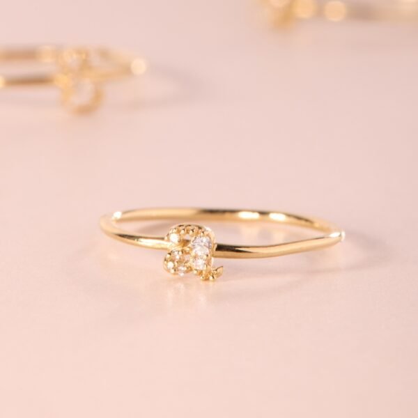 Diamond Tiniest Alphabet Ring - Image 6
