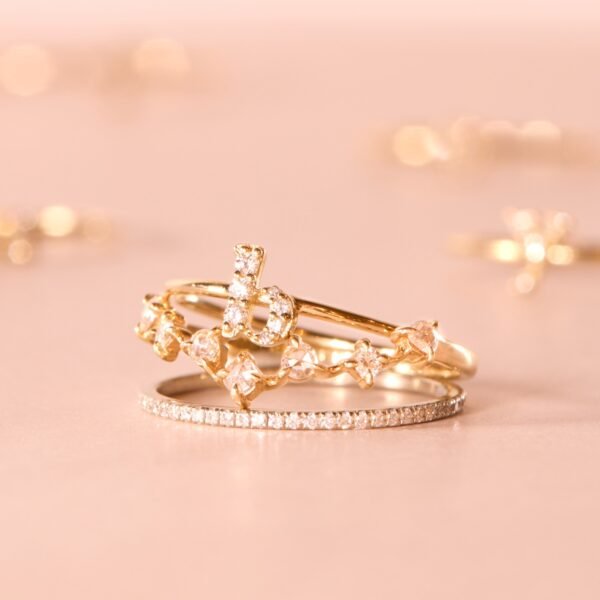 Diamond Tiniest Alphabet Ring - Image 8
