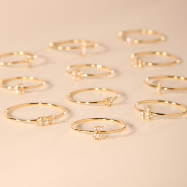 Diamond Tiniest Alphabet Ring - Image 7