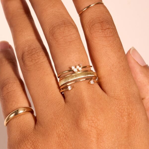 Diamond Tiniest Alphabet Ring - Image 4