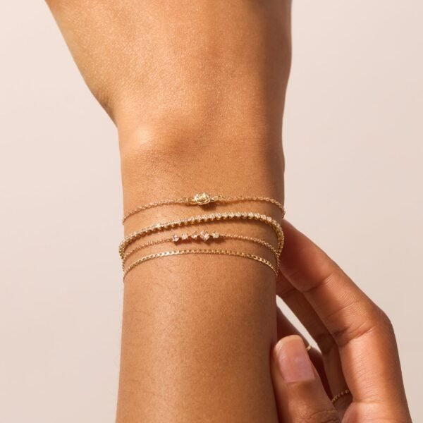 Rosette Gold Bracelet - Image 5