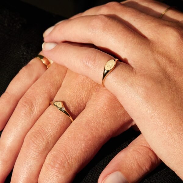 Dollhouse Diamond Signet Ring - Image 8