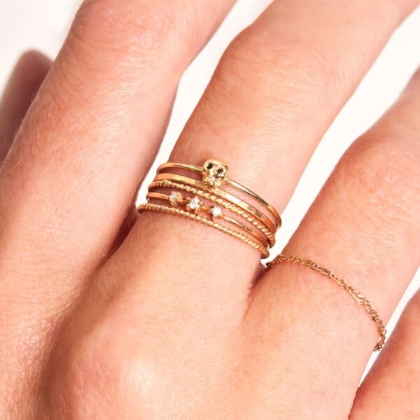 Together Forever Skull Ring, Black Diamond - Image 3