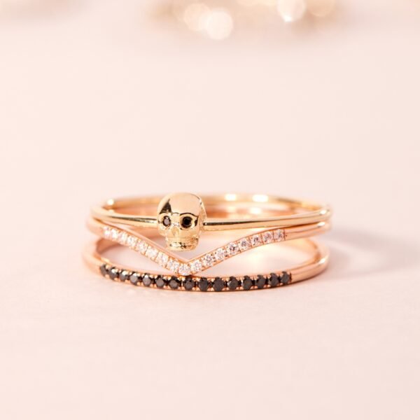 Together Forever Skull Ring, Black Diamond - Image 8