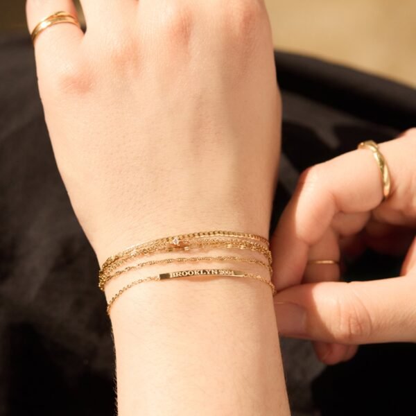 Sweet Nothing Gold Signet ID Bracelet - Image 6