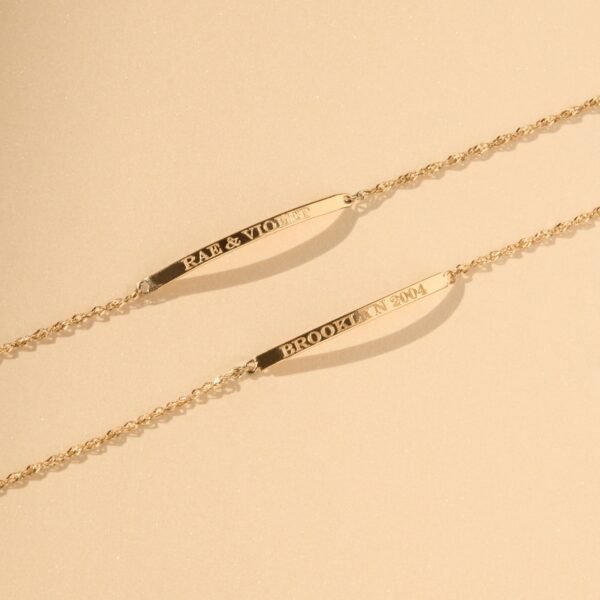 Sweet Nothing Gold Signet ID Bracelet - Image 7