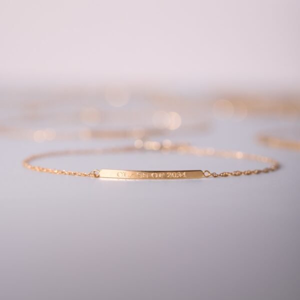 Sweet Nothing Gold Signet ID Bracelet - Image 8