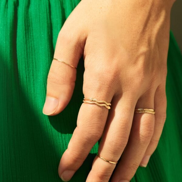 Sylvie Gold Snake Stacking Ring - Image 3