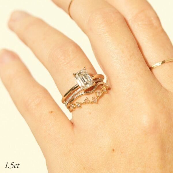 The Emerald Cut Grand Swan Solitaire Ring (Lab-Grown Diamond) - Image 3