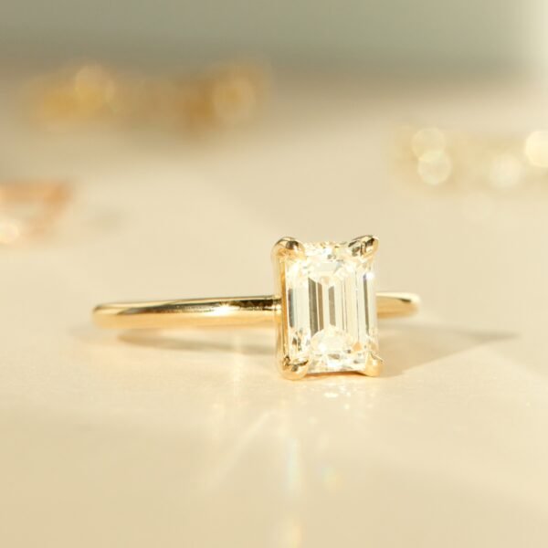 The Emerald Cut Grand Swan Solitaire Ring (Lab-Grown Diamond) - Image 4
