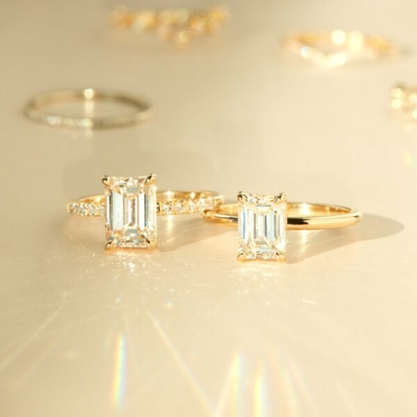 The Emerald Cut Grand Swan Solitaire Ring (Lab-Grown Diamond) - Image 6