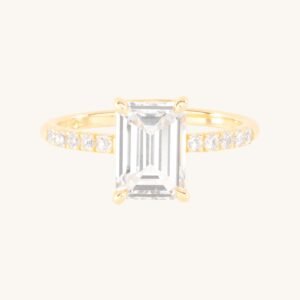 The Grand Swan Solitaire Supreme Emerald Cut Lab-Grown Diamond Ring