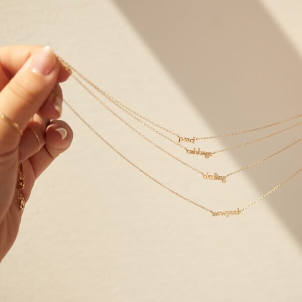 Tiniest Gold Name Necklace - Image 11