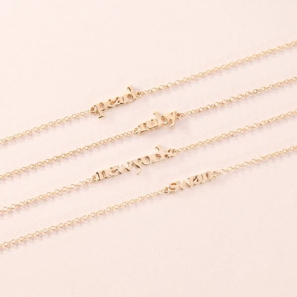 Tiniest Gold Name Bracelet - Image 5