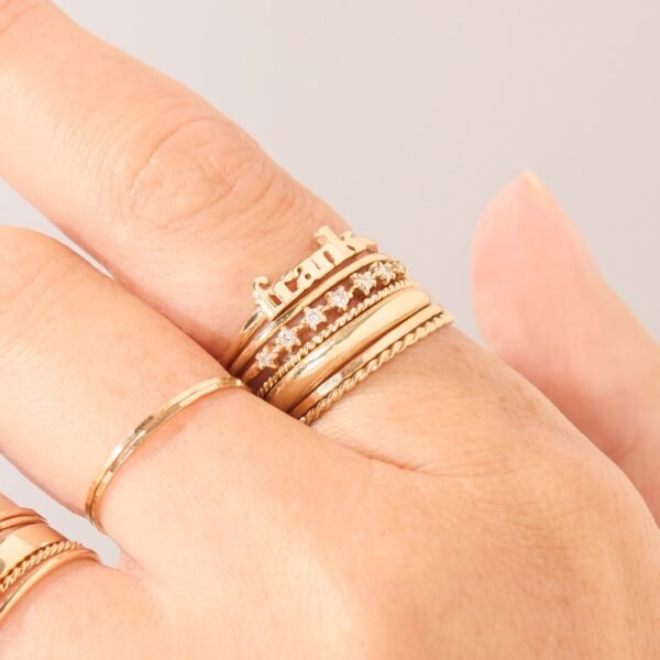 Tiniest Gold Name Ring - Image 4