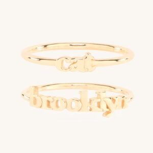 Tiniest Gold Name Ring