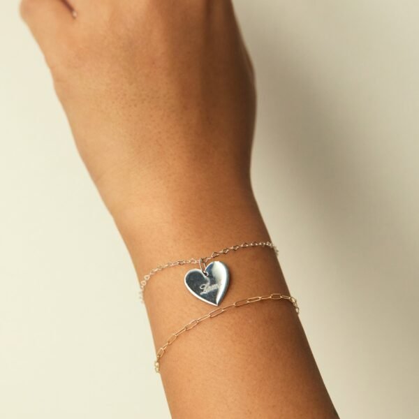 Tiny Hearts Bracelet, Silver - Image 3